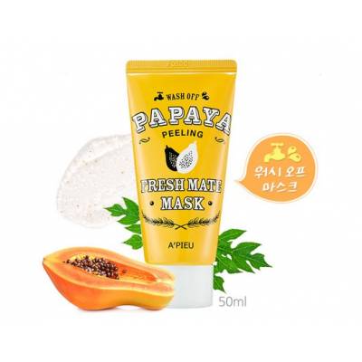 Маска - пилинг с папайи A'PIEU Wash Off Fresh Mate Papaya Peeling Mask