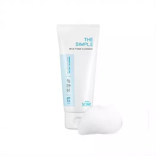 Слабокислотная пенка для умывания для чувствительной кожи Scinic The Simple Washing Foam
